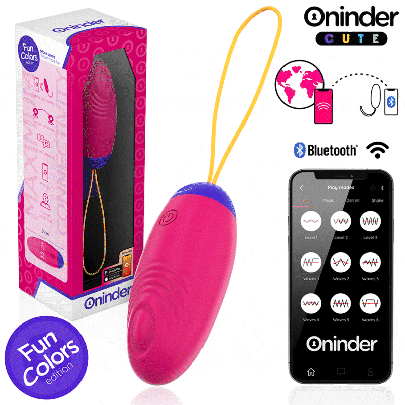 ONINDER CUTE Vibrating Egg Internal Pleasure with Wave Movement and ONINDER CUTE Vibrating Egg Internal Pleasure with Wave Movement and