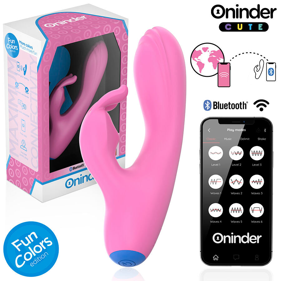 ONINDER CUTE Rabbit Vibrator with Stimulator – Double Pleasure, Technology and Elegance