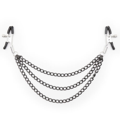 OHMAMA BLACK NIPPLE CLAMPS WITH MULTI CHAINS