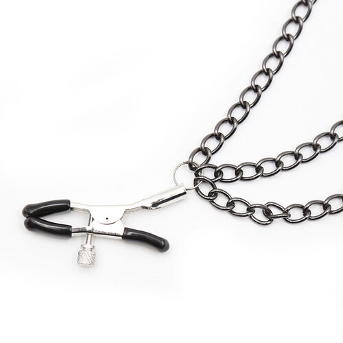 OHMAMA BLACK NIPPLE CLAMPS WITH MULTI CHAINS