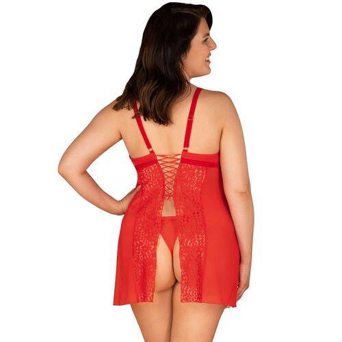 OBSESSIVE - CHEMISE ET TANGA BLOSSMINA 6XL/7XL