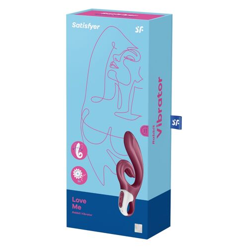 SATISFYER - LOVE ME RABBIT VIBRATION RED