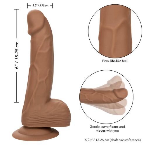 CALEXOTICS - BORCHIE IN SILICONE 15.24 CM MARRONE