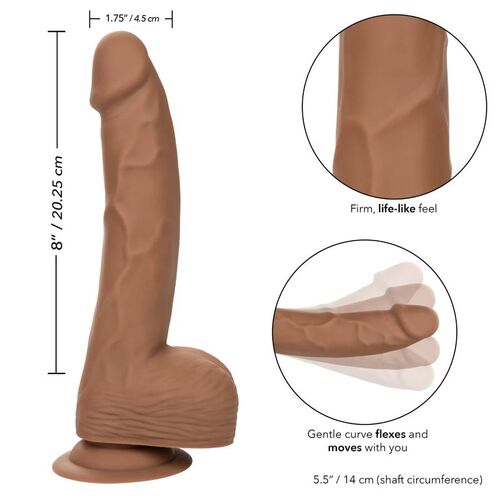 CALEXOTICS - SILICONE STUDS 20.32 CM BROWN