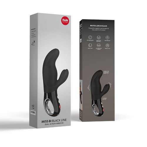 FUN FACTORY - VIBRADOR MISS BI RABBIT LINHA PRETA