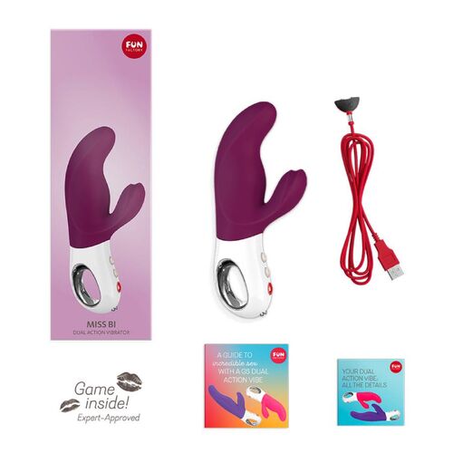 FUN FACTORY - MISS BI DUAL VIBRATOR GRAPE WHITE