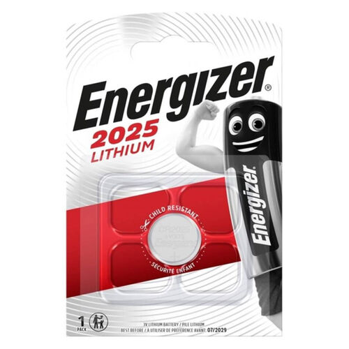 ENERGIZER - BATERIA BOTO DE LÍTIO CR2025 3V 1 UNIDADE