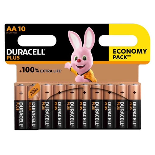 DURACELL - PILE ALCALINE PLUS POWER 100 AA LR6 10 UNIT?