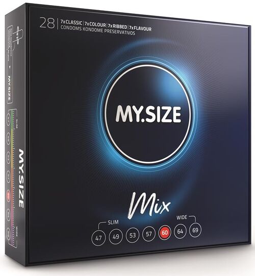 MY SIZE - MIX CONDOMS 60 MM 28 UNITS