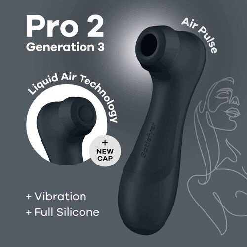 SATISFYER - TECNOLOGIA DE AR LÍQUIDO PRO 2 GERAO 3 PRETO