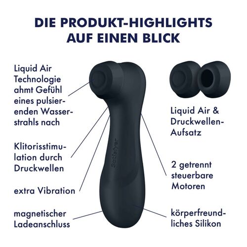 SATISFYER - TECNOLOGIA PRO 2 GENERAZIONE 3 ARIA LIQUIDA NERO