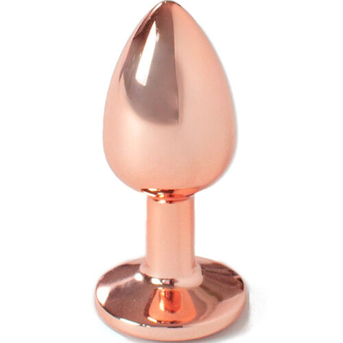 SECRETPLAY - PLUG ANAL EN MÉTAL OR ROSE PETITE TAILLE 7 CM