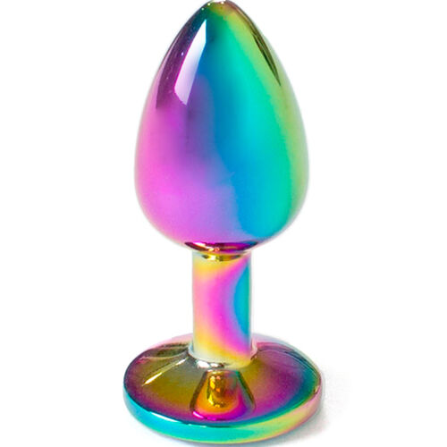 SECRETPLAY - BUTT PLUG AUS METALL REGENBOGEN, KLEINE GRÖSSE 7 CM