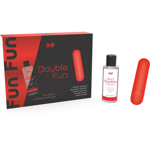 INTT RELEASES - DOUBLE FUN KIT WITH VIBRATING BULLET AND STRAWBERRY MASSAGE GEL