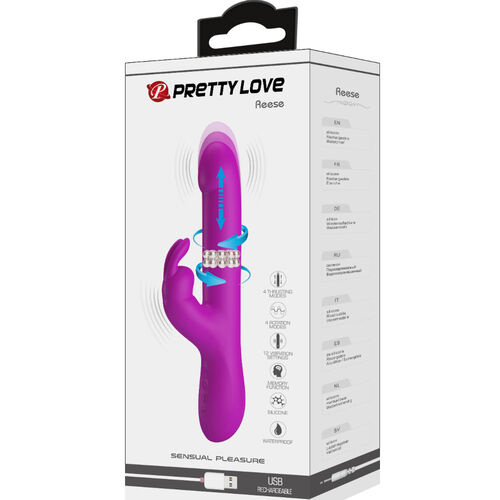 PRETTY LOVE - VIBRATEUR REESE AVEC ROTATION VIOLET