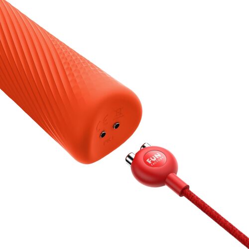 FUN FACTORY - VIM WAND RUMBLE VIBRADOR RECARGABLE SILICONA NARANJA