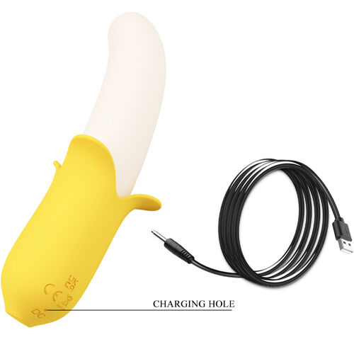 PRETTY LOVE - BANANA GEEK SUPER POWER 7 VIBRATIONS UP&DOWN SILICONE NOIR