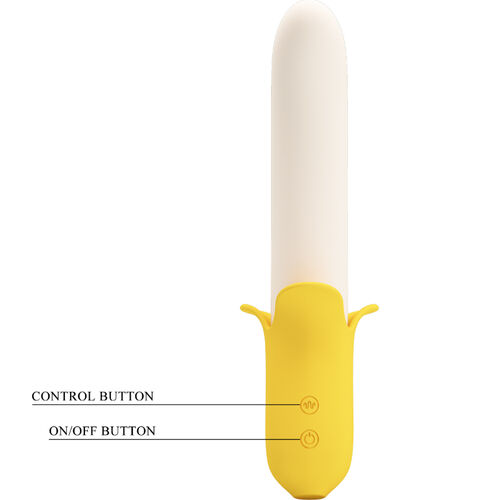 PRETTY LOVE - BANANA GEEK SUPER POWER 7 VIBRATIONS UP&DOWN SILICONE NOIR