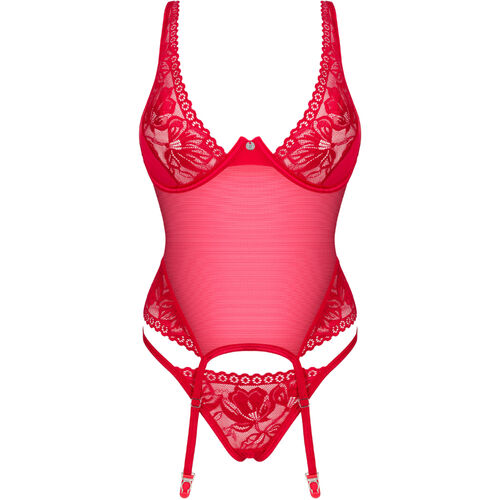 OBSESSIVE - LACELOVE KORSETT ROT XS/S