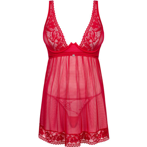 OBSESSIVE - LACELOVE BABYDOLL & THONG ROT M/L