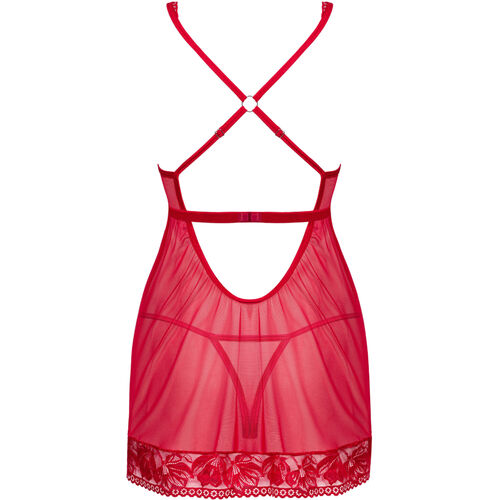 OBSESSIVE - LACELOVE BABYDOLL & TANGA ROUGE M/L