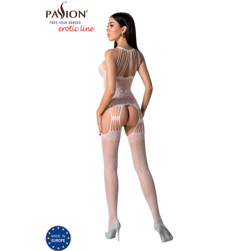 PASSION - BS095 WEISSER BODYSTOCKING, EINE GRÖSSE