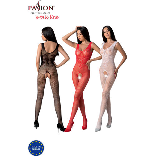 PASSION - BS098 WHITE BODYSTOCKING ONE SIZE