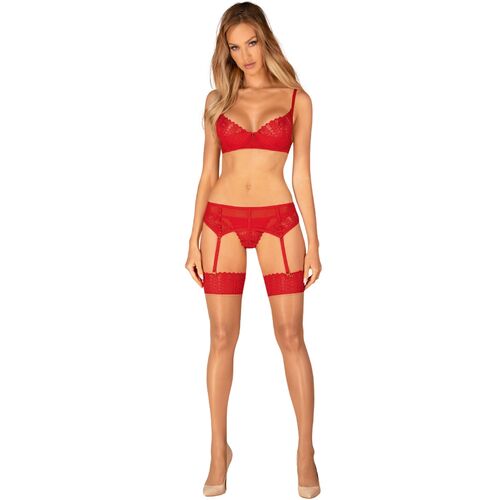 OBSESSIVE - INGRIDIA ROTE STRUMPFHOSE M/L