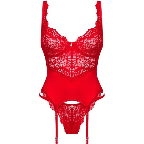 OBSESSIVE - CORSET ET STRING AMOR CHERRIS L/XL