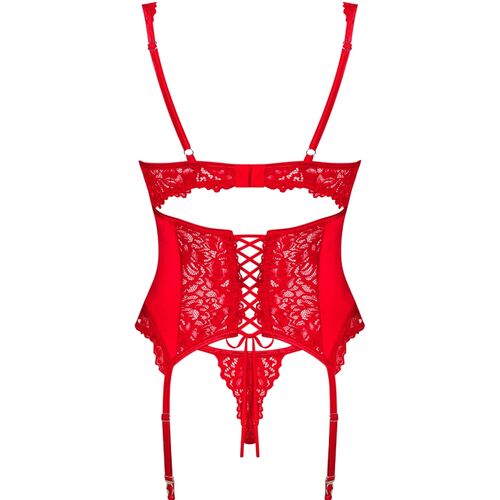 OBSESSIVE - AMOR CHERRIS KORSETT & TANGA L/XL