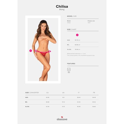 OBSESSIVE - CHILISA THONG OBERTEIL XS/S