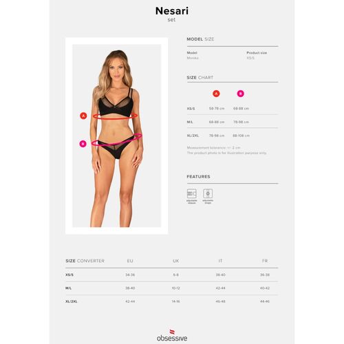 OBSESSIVE - NESARI-SET ZWEITEILIG XL/XXL