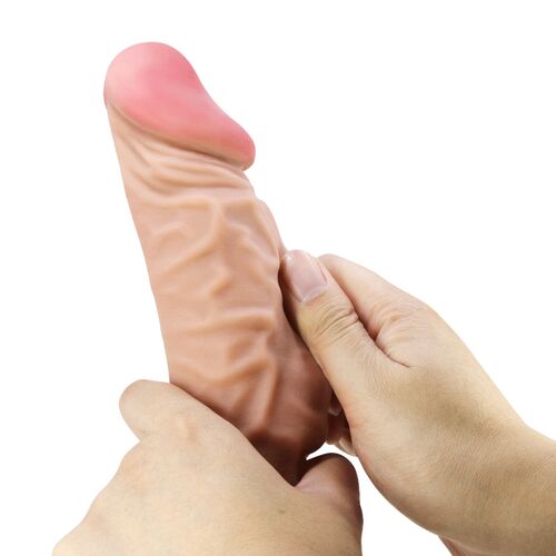 PRETTY LOVE - DILDO REALISTICO SLIDING SKIN SERIES CON VENTOSA SCORREVOLE DELLA PELLE CONTROLLO REMOTO FLESH 24 CM