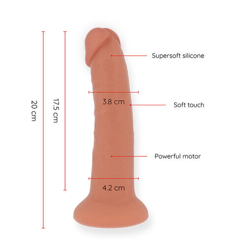 ONINDER - DILDO VIBRATORE MEDIO BOGOTÁ 9 VELOCITÀ NATURALE 20 CM -O- 4.2 CM - APP GRATUITA