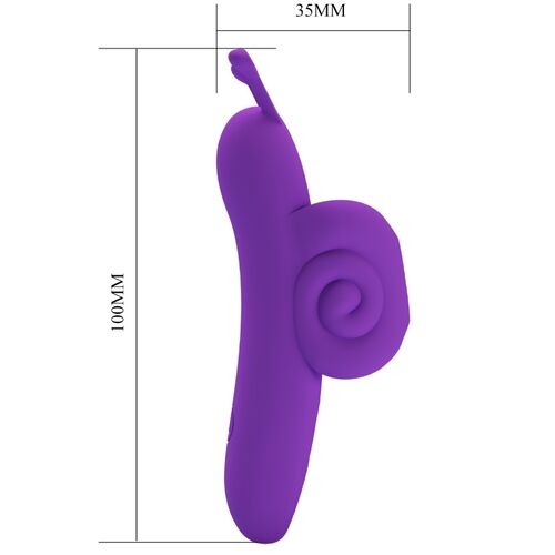 PRETTY LOVE - SNAIL POTENTE STIMOLATORE DELLE DITA VIOLA