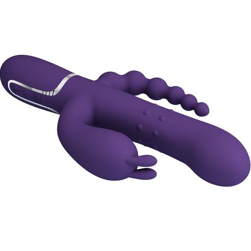 PRETTY LOVE - CAMMY VIBRATORE TRIPLO MULTIFUNZIONE 4 IN 1 VIOLA