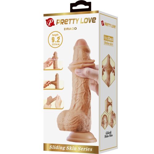 PRETTY LOVE - DRACO DILDO REALISTICO 23 CM CARNE