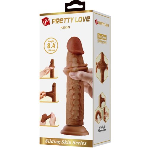 PRETTY LOVE - KEON DILDO REALISTICO 21 CM MARRONE