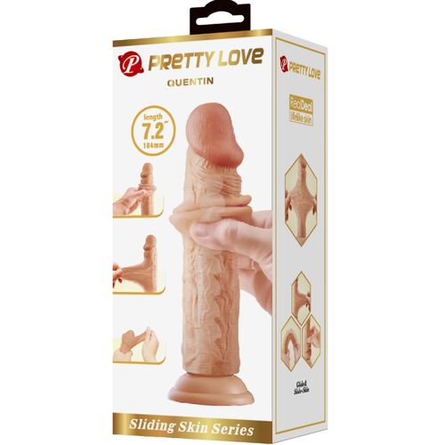 PRETTY LOVE - QUENTIN DILDO REALISTICO 18 CM CARNE