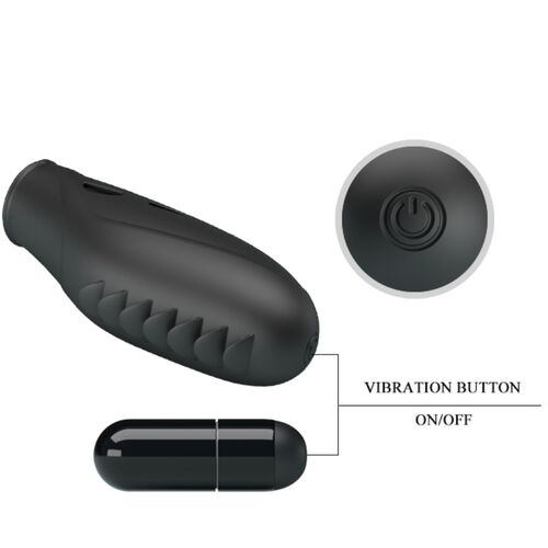 PRETTY LOVE - VIBRATORE DA DITO IN SILICONE GILO NERO