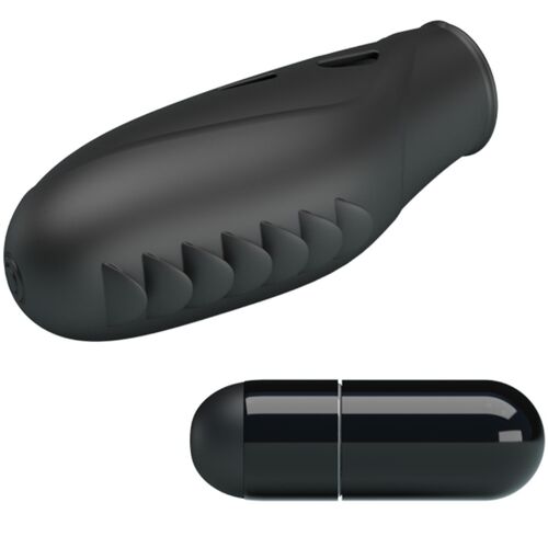 PRETTY LOVE - VIBRATORE DA DITO IN SILICONE GILO NERO