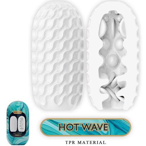 PRETTY LOVE - MASTURBATORE MASCHILE IN SILICONE HOT WAVE BIANCO