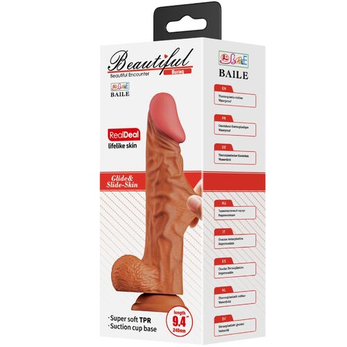 BAILE - DILDO REALISTICO BURAQ 24 CM CARNE