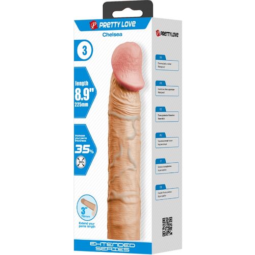 PRETTY LOVE - GUAINA PER PENE CHELSEA CON ESTENSIONE DA 7,6 CM FLESH