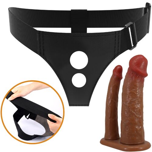 PRETTY LOVE - SLIP KEAVEN HARNESS UNIVERSALE E COMODO DOPPIO DILDO